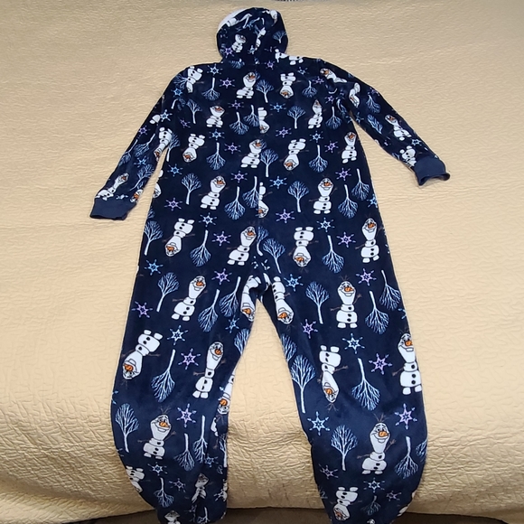 Disney Frozen 2 Olaf hooded pajama onesie size L - Picture 6 of 7